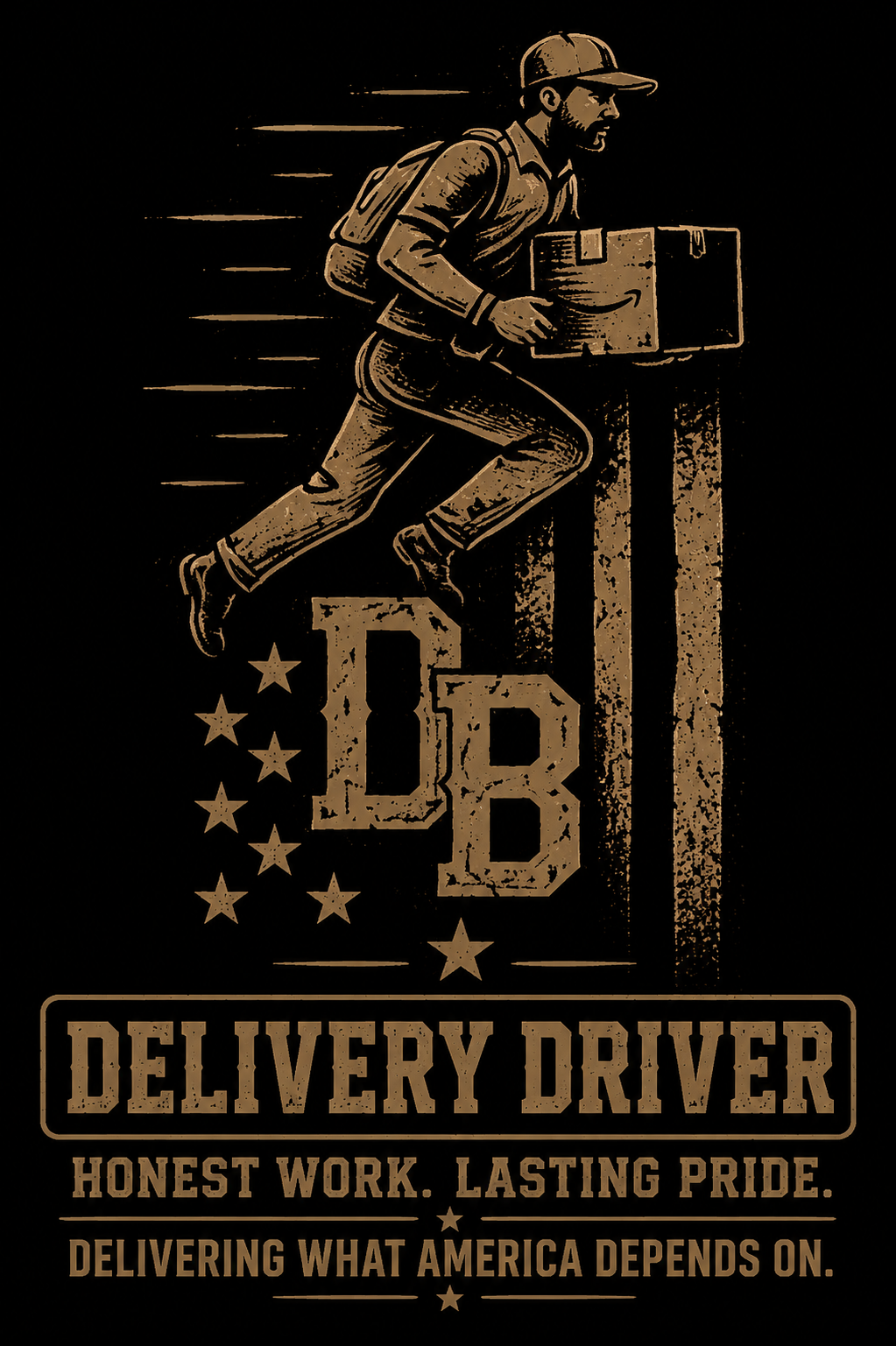 Men’s Delivery Driver Vintage Graphic Crew T-Shirt | Honest Work | DREKK Boots Co.