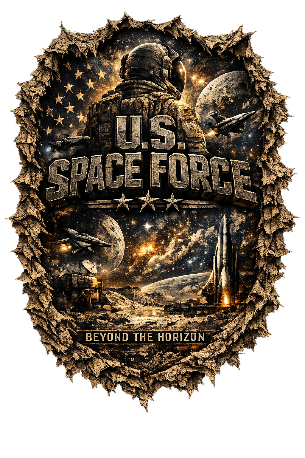 Beyond the Horizon Military Graphic T-Shirt | DREKK™