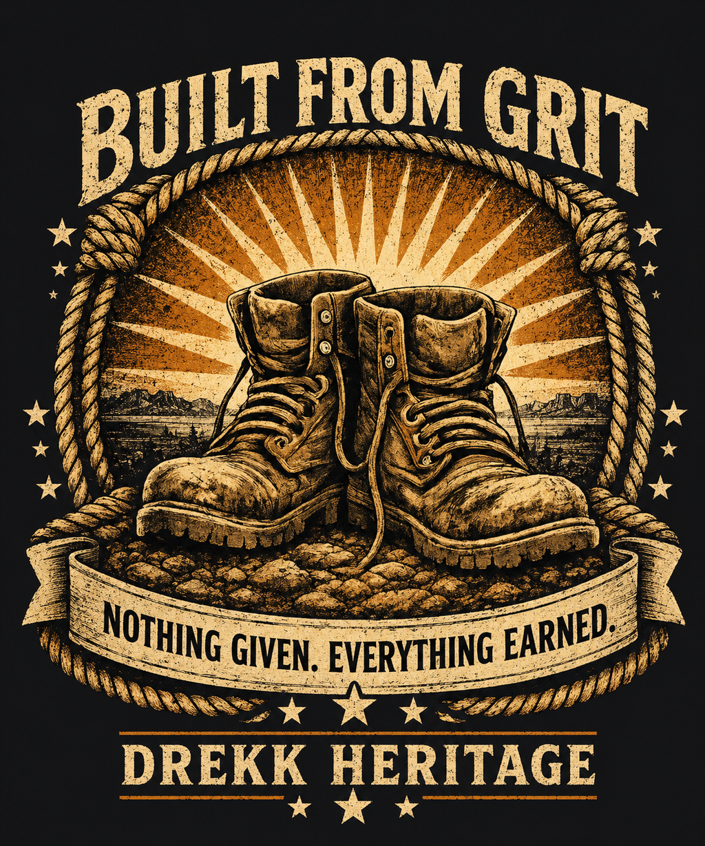 Women’s Built From Grit Heritage Graphic T-Shirt | Nothing Given. Everything Earned.