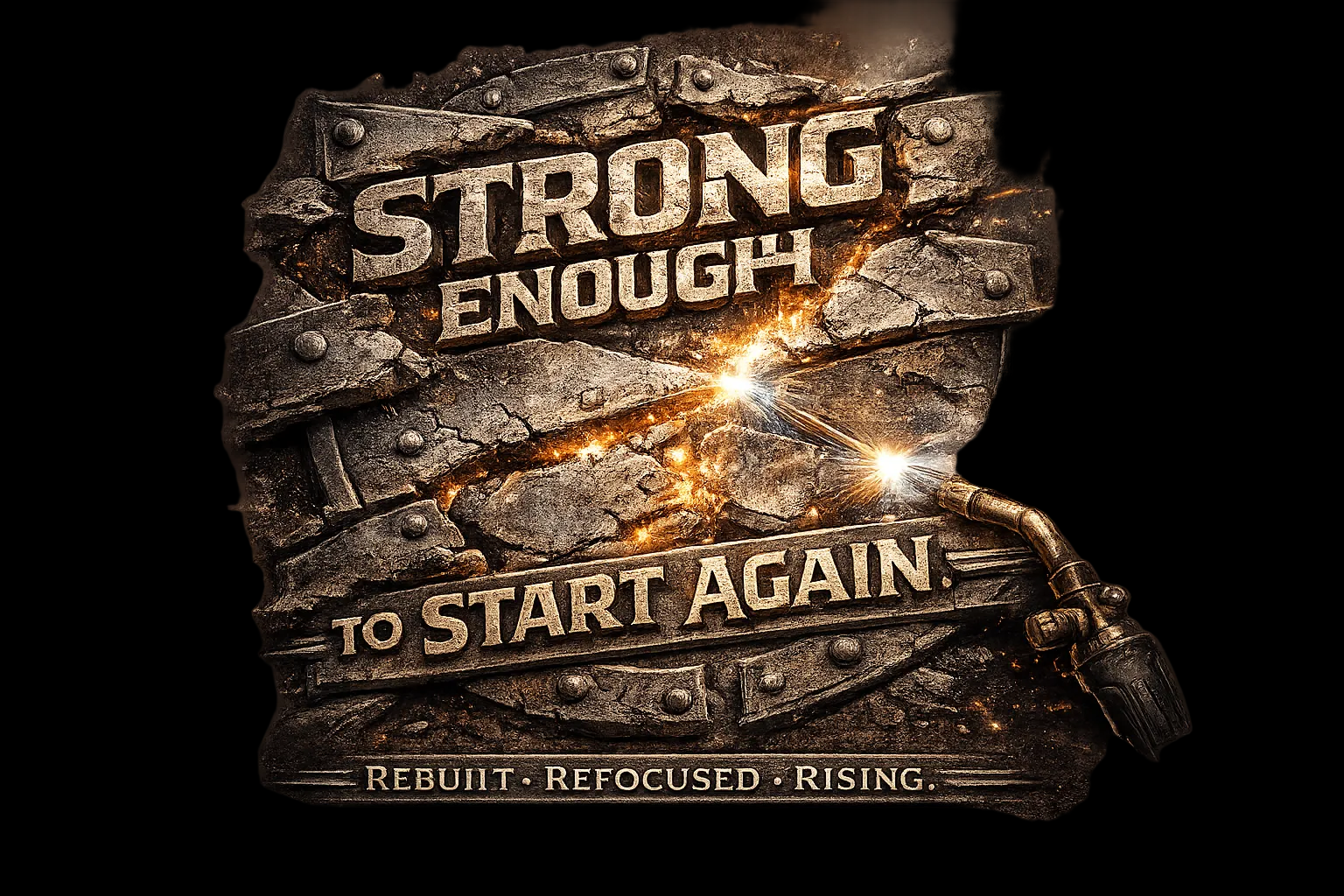 Women’s Strong Enough to Start Again 3D-Effect Graphic T-Shirt | DREKK™