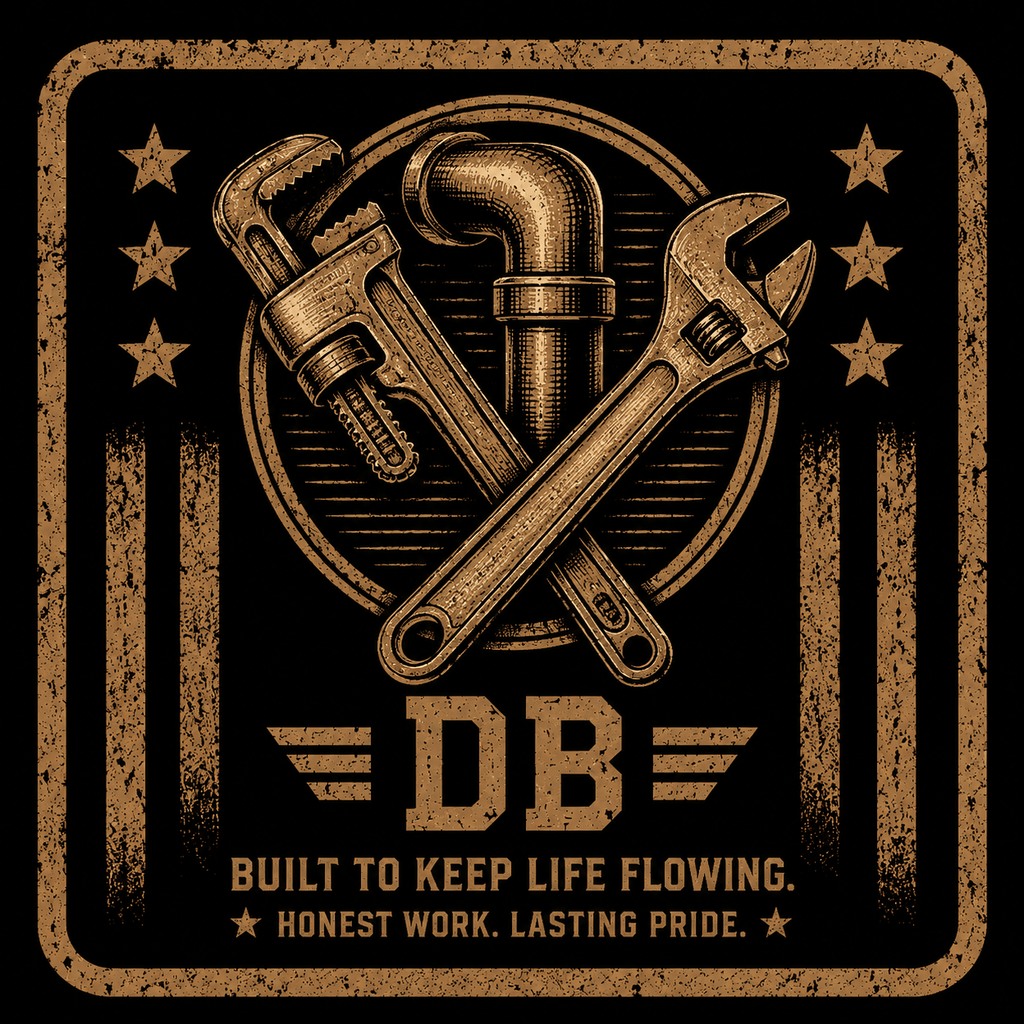 Women’s vintage graphic V-neck T-shirt by DREKK Boots Co. featuring plumber design and bold lettering.