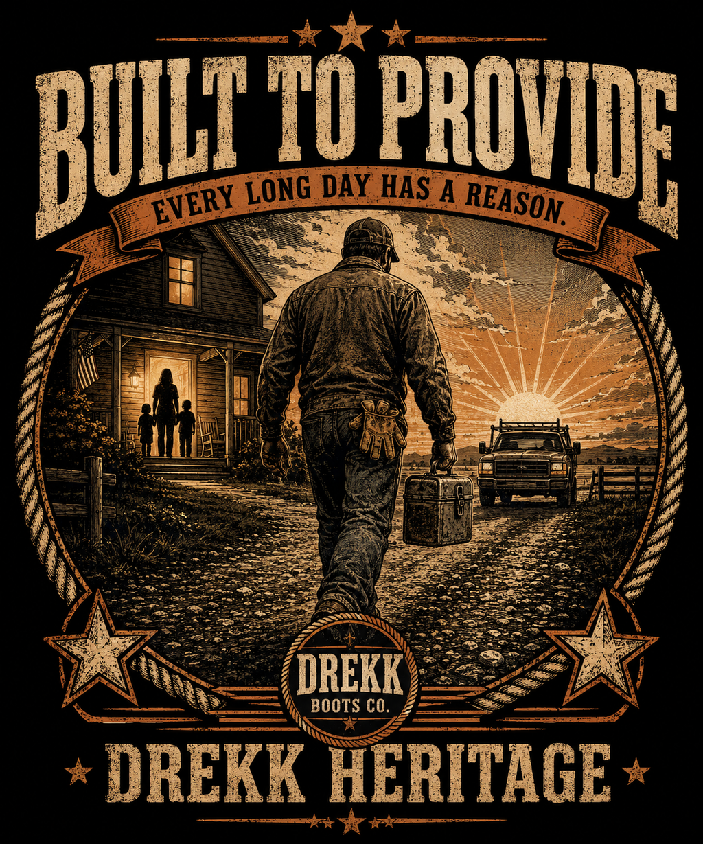 Men’s Built to Provide Heritage Graphic Crew T-Shirt | DREKK™ Boots Co.