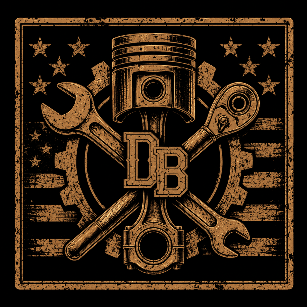 Men’s black vintage graphic mechanic T-shirt by DREKK Boots Co. with crew neck and honest work design, made from triblend fabric.
