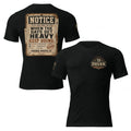 Unisex black vintage graphic T-shirt by DREKK™ Boots Co. with front and back print, made from soft tri-blend fabric.